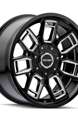 Mayhem 8118 Ordinance 20x9 / 5x127/139.7 BP / 87.1mm Hub Gloss Black Wheel w/ Milled Spokes High Quality