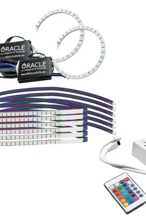 Oracle 18-21 Ford Mustang DRL Upgrade w/ Halo Kit - ColorSHIFT w/ Simple Controller Warranty Included