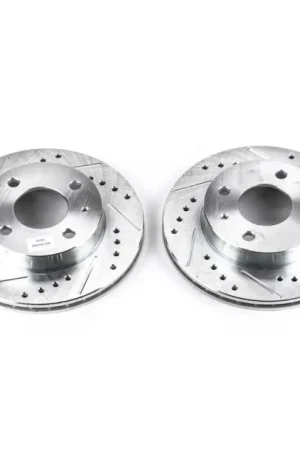 While Supplies Last Power Stop 95-98 Nissan 200SX Front Evolution Drilled & Slotted Rotors - Pair