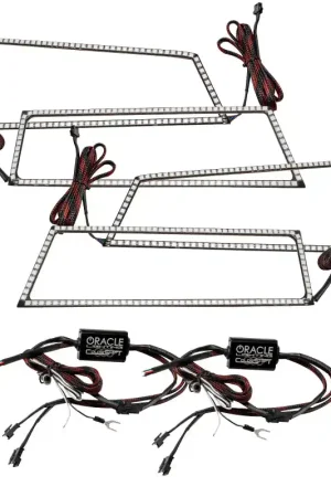 Oracle Chevrolet Silverado 03-06 Square Halo Kit - ColorSHIFT w/o Controller Fan Favorite