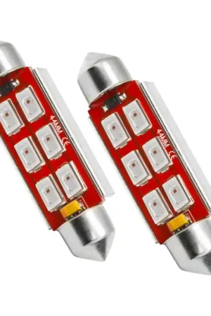 Oracle 44MM 6 LED 3-Chip Festoon Bulbs (Pair) - Green Today Only