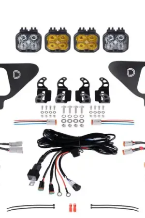 Same Day Shipping Diode Dynamics 21-22 Ford F-150 SS3 LED Fog Pocket Kit - Yellow Sport