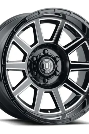 Place Order ICON Recoil 20x10 6x5.5 -24mm Offset 4.5in BS Gloss Black Milled Spokes Wheel