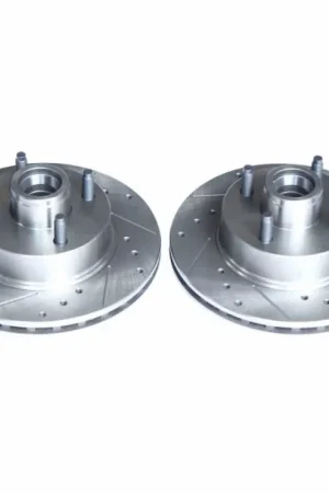 New Arrival Power Stop 1979 Ford Mustang Front Evolution Drilled & Slotted Rotors - Pair