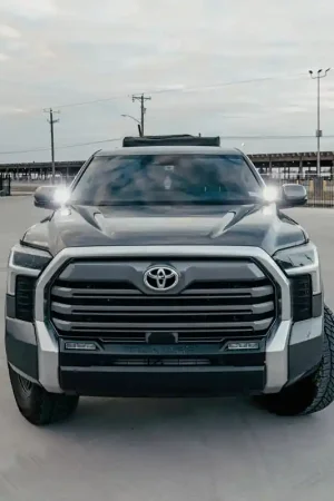 Cali Raised 2022+ Toyota Tundra Low Profile Ditch Light Brackets Kit - Side Proj Led Pods Switch Money Back Guarantee