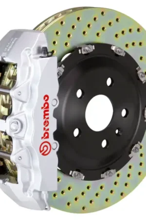 Luxury Brembo 03-08 SL500 Front GT BBK 8 Piston Cast 380x34 2pc Rotor Drilled-Silver