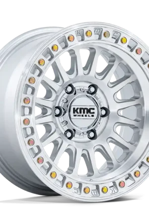 Original KMC KM552 GLOSS SILVER W/ MACHINED FACE IMS Wheel