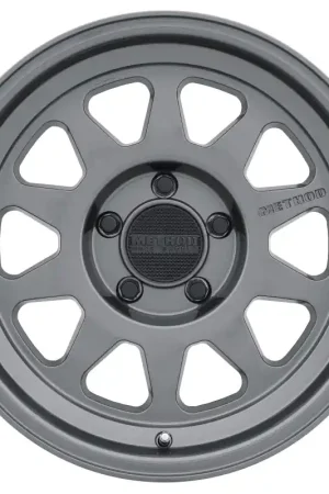 Method MR316 17x8.5 0mm Offset 5x5 71.5mm CB Gloss Titanium Wheel Same Day Shipping
