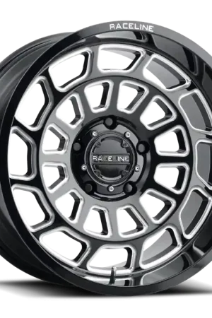 Original Raceline 955M Warp 20x9in / 8x180 BP / 18mm Offset / 124.2mm Bore - Satin Black & Milled Wheel