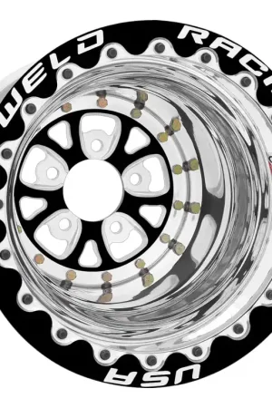 Buy Online Weld V-Series 15x12 / 5x4.75 BP / 6in. BS Black Wheel - Black Single Beadlock MT