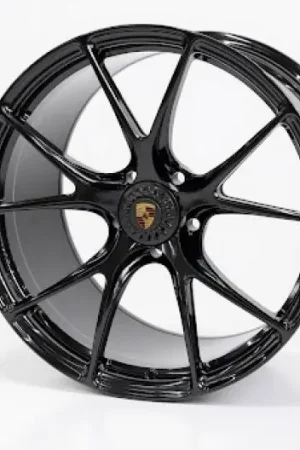 Crafted Vossen X Champion RS74 20X12 / ET50 / 5X130 / Gloss Black Wheel / 911 Turbo 991 5 Lug - Rear
