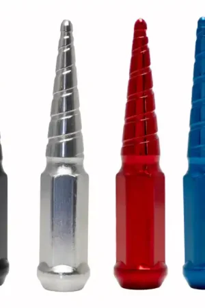 Limited Edition Wheel Mate Twisted Spiked Lug Nuts Set of 24 - Blue M14x1.50