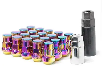 Wheel Mate Muteki SR35 Close End Lug Nuts w/ Lock Set - Purple 12x1.50 35mm Exclusive