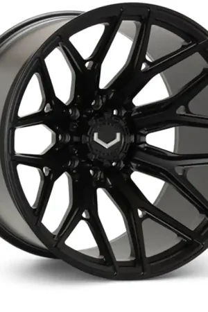 Super Sale Vossen VFX-03 22x12 - 8x180 - ET44 - Ultra Deep - 124.3 - Satin Black Wheel