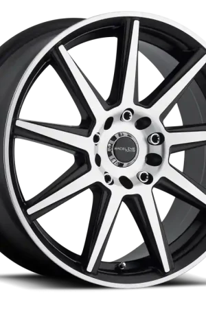 Raceline 144M Storm 17x7.5in / 5x105/5x115 BP / 40mm Offset / 72.62mm Bore - Black & Machined Wheel Shop Now