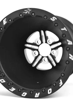 Race Star 63 Pro Forged 15x14 DBL Sportsman 5x4.50 BC / 5.00 BS Wheel - Black Anodized/Machined Markdown