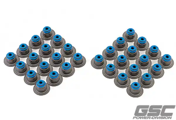 Best Price GSC P-D Ford Mustang 5.0L Gen 3 Coyote Valve Stem Seal w/Integrated Spring Seat - Set of 32