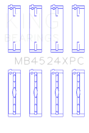 Next Day Delivery King Engine Bearings Nissan VR38DETT pMaxKote Performance Main Bearing Set - Size STD
