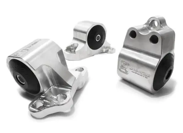 Handmade Innovative 92-95 Civic B/D Series Silver Aluminum Mounts Solid Bushings (3 Bolt)