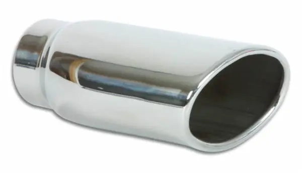 Vibrant 4.5in x 3in Oval SS Exhaust Tip (Single Wall Angle Cut Rolled Edge) Place Order