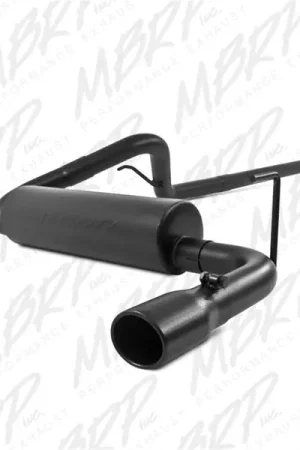 Budget MBRP 12 Jeep Wrangler/ Rubicon 3.6L Cat Back Single Rear Exit Black Exhaust
