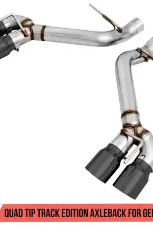 AWE Tuning 16-19 Chevrolet Camaro SS Axle-back Exhaust - Track Edition (Quad Diamond Black Tips) Hassle-Free Returns