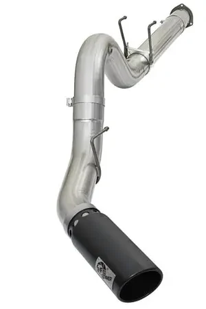 New Release aFe ATLAS 5in DPF-Back Alum Steel Exhaust System w/Black Tip 2017 Ford Diesel Trucks V8-6.7L (td)