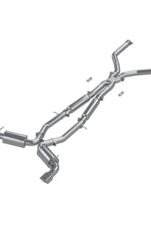 Crafted MBRP 17+ Infiniti Q60 3.0L RWD/AWD 3in Cat-Back Dual Split Rear Street Version w/4.5in OD Tips -T304