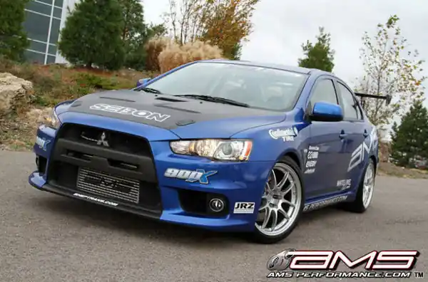 Trending AMS Performance 08-15 Mitsubishi EVO X Front Mount Intercooler w/Modular Cast End Tanks & Logo