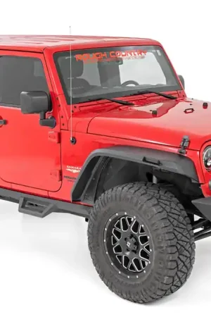 Instant Buy High Clearance LED Flat Fender Flare Kit | UV Treated | Jeep Wrangler JK (07-18)