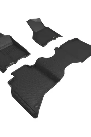 3D MAXpider 19-24 Dodge RAM 3500 Crew Cab w/ Bench Seats Kagu 1st and 2nd Row Floormat - Black Grab Now