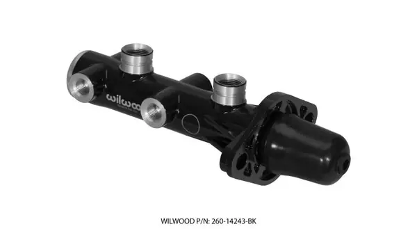 Wilwood Tandem Remote Master Cylinder - 1in Bore Black Crafted