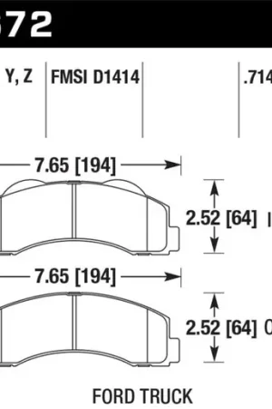 Hawk 10-11 Ford Expedition/F-150 SVT Raptor / 10-11 F-150 LTS Front Street Brake Pad Professional Grade
