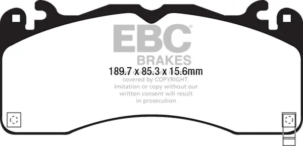 Top Rated EBC 15-23 Ford Mustang 5.0L (Gen 6) Redstuff Front Brake Pads