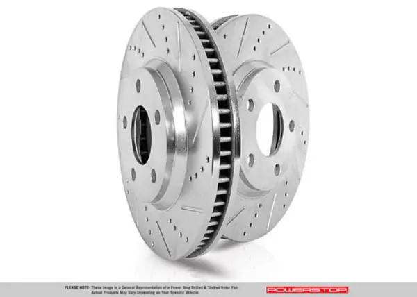 Power Stop 20-21 Chevrolet Corvette Rear Evolution Drilled & Slotted Rotor - Pair Exclusive