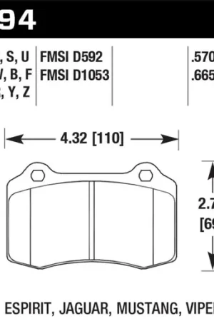 Direct From Manufacturer Hawk 2010 Camaro SS DTC-70 Race Rear Brake Pads