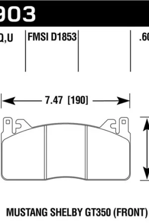 Bargain Hawk 15-17 Ford Mustang HPS 5.0 Front Brake Pads