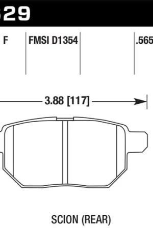 While Supplies Last Hawk 08-11 Scion xB / 09-10 Toyota Corolla / 09-10 Matrix / 10 Prius  HPS Street Rear Brake Pads