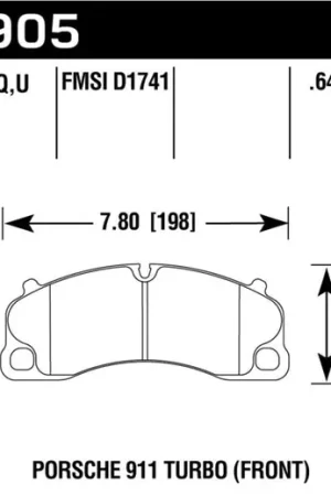 Fan Favorite Hawk 14-18 Porsche 911 Performance Ceramic Street Front Brake Pads