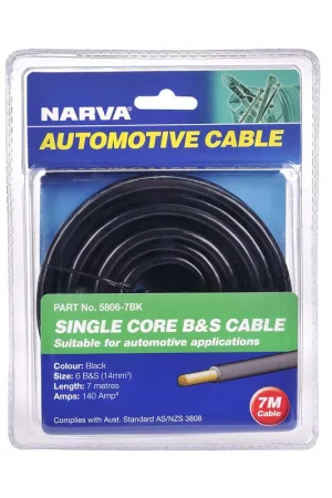 Trending Narva 140A Black 6 B\\u0026S Cable (7M) 5806-7Bk