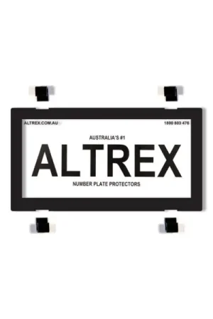 Deal Altrex Ultimate Motorbike Black Number Plate Protector - without Lines - 9DMBNL