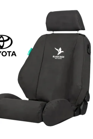 Latest Black Duck Rear Seat Cover for 07\\/2012+ Toyota Landcruiser VDJ79 Series Double Cab - Black Canvas - LC724CVBK
