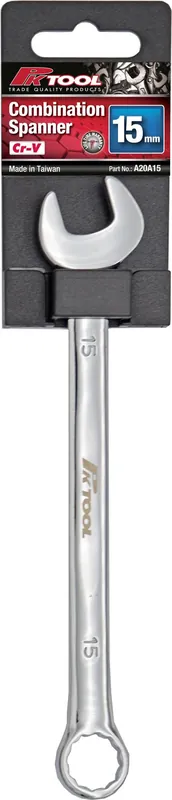 Trusted Brand PKTool 15mm Combination Spanner - A20A15 (Pickup Only)
