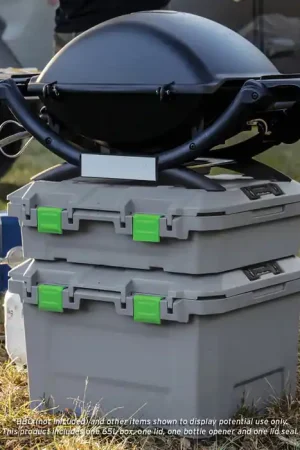 TRED GT Storage Box 65L - Mid Size - Grey with Green - T54SBMG (Bulky Item - Freight Applies) One Day Deal