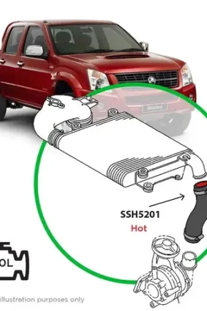Flash Sale SAAS Holden RA\\/RA7 Rodeo, RC Colorado 08-10 4JJ1 Intercooler Hot Side Silicone - SSH5201