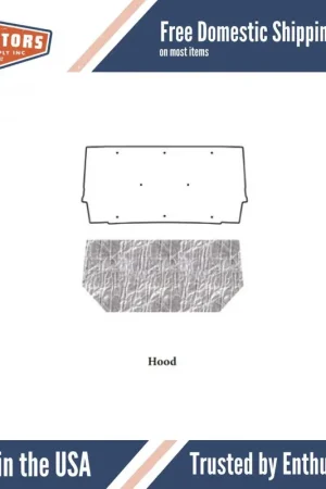 Hood Insulation Pad Heat Shield for 1952-1954 Ford Under Hood Cover Smooth Brand New