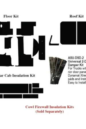 Get Yours Insulation Sound Deadener Kit for 1965-67 Ford Econoline Complete 5-W Truck Kit