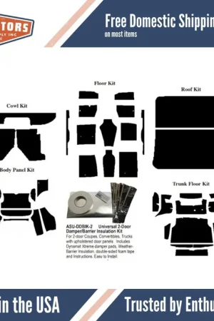 Insulation Sound Deadener Kit for 60-63 Ford Falcon Coupe Acoustishield Complete Must Have