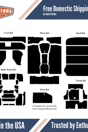 Insulation Sound Deadener Kit for 59 Edsel Ranger Coupe Acoustishield Complete Trending