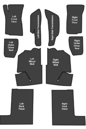 Seasonal Sale Sound Deadener for 1968-1975 Chevrolet Corvette Coupe Mastic with Pad 10Pc